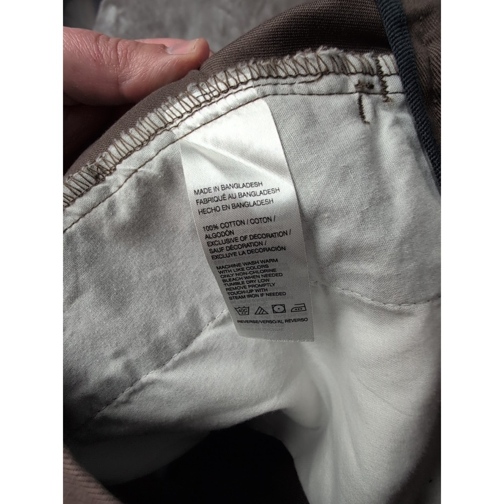 IZOD Pants Men's 34x32 Brown Flat Front Casual Dress Slacks - Picture 12 of 13